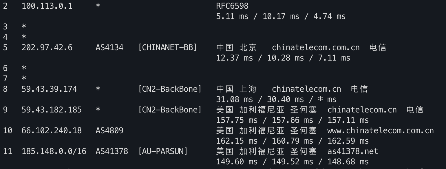 IPv4 去程路由 3